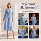 Elegante midi-jurk met V-hals voor dames