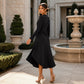 Elegante midi-jurk met V-hals voor dames