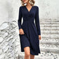 Elegante midi-jurk met V-hals voor dames