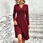 Elegante midi-jurk met V-hals voor dames