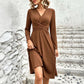 Elegante midi-jurk met V-hals voor dames