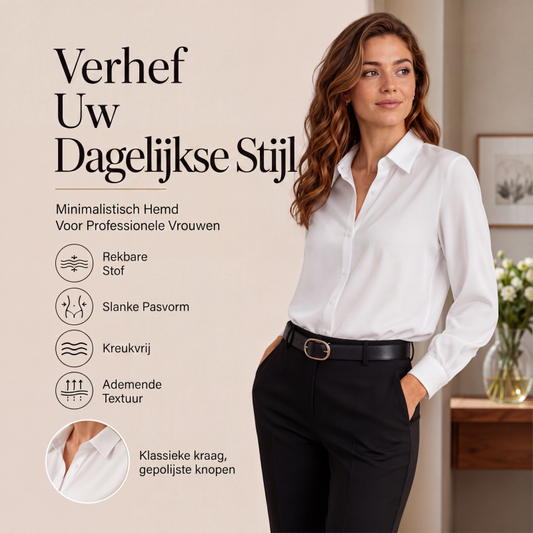 Veelzijdig zijdezacht satijnen overhemd met lange mouwen voor dames