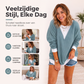 Casual top met ronde hals en kleurenblok voor dames