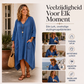 Losse asymmetrische jurk met V-hals voor dames