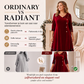 🌟 Nieuw & Trendy👗 Fluwelen V-Hals Jurk – Chic & Elegant