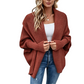 Damesvest met batwing-mouwen en grof breiwerk