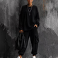 Set bestaande uit een casual dames-top met ronde hals en een cargobroek