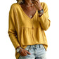 Casual blouse voor dames met V-hals en lange mouwen