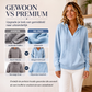 Casual effen trui met capuchon en V-hals voor dames