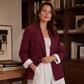 Casual blazer voor dames met contrasterende manchetten