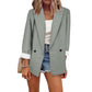 Casual blazer voor dames met contrasterende manchetten