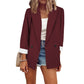 Casual blazer voor dames met contrasterende manchetten