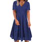 Elegante V-hals kanten jurk voor dames