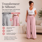 Elegante hooggetailleerde pantalon met wijde pijpen voor dames