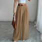Elegante hooggetailleerde pantalon met wijde pijpen voor dames