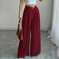 Elegante hooggetailleerde pantalon met wijde pijpen voor dames