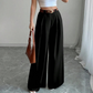 Elegante hooggetailleerde pantalon met wijde pijpen voor dames