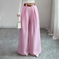 Elegante hooggetailleerde pantalon met wijde pijpen voor dames