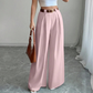 Elegante hooggetailleerde pantalon met wijde pijpen voor dames