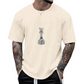 T-shirt met ronde hals en schaakprint voor heren
