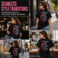 Dames-T-shirt met doodshoofdprint