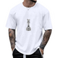 T-shirt met ronde hals en schaakprint voor heren