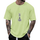 T-shirt met ronde hals en schaakprint voor heren