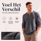 🔥 50% KORTING 👕 Heren Wafelgebreid Henley Shirt – Ademend comfort & stijlvolle casual look