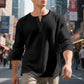 🔥 50% KORTING 👕 Heren Wafelgebreid Henley Shirt – Ademend comfort & stijlvolle casual look