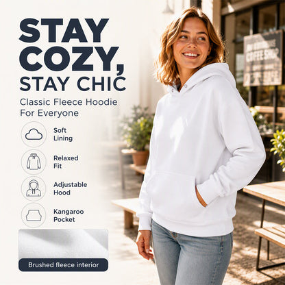 Unisex minimalistisch sweatshirt met capuchon en print
