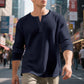 🔥 50% KORTING 👕 Heren Wafelgebreid Henley Shirt – Ademend comfort & stijlvolle casual look