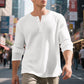 🔥 50% KORTING 👕 Heren Wafelgebreid Henley Shirt – Ademend comfort & stijlvolle casual look