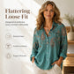 Vintage casual shirt met print voor dames