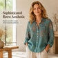 Vintage casual shirt met print voor dames