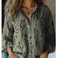 Vintage casual shirt met print voor dames