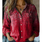 Vintage casual shirt met print voor dames