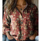 Vintage casual shirt met print voor dames
