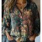 Vintage casual shirt met print voor dames
