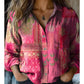 Vintage casual shirt met print voor dames