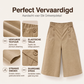 Dames hoge taille bermudabroek met knoopdetail