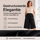 Dames hoge taille bermudabroek met knoopdetail