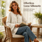 Casual, ruimvallende damesblouse met lange mouwen en franjes