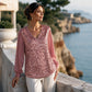 Elegante V-hals top met pailletten voor dames