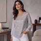Elegante V-hals top met pailletten voor dames