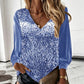 Elegante V-hals top met pailletten voor dames