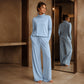 Dames coltrui en wijde pijpen broek set