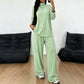 Dames coltrui en wijde pijpen broek set