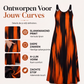 Grote maten mouwloze gestreepte jurk voor dames