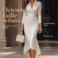 Elegante satijnen midi-jurk voor dames