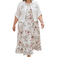 Dames set van maxi-jurk met bloemenprint en kort jasje